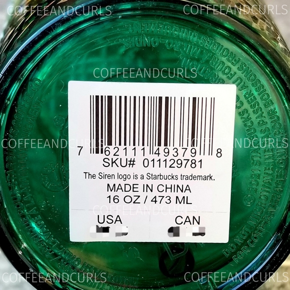 Starbucks Emerald Green Jeweled Grande Cold Cup Tumbler 16oz NWT - Picture 9 of 10